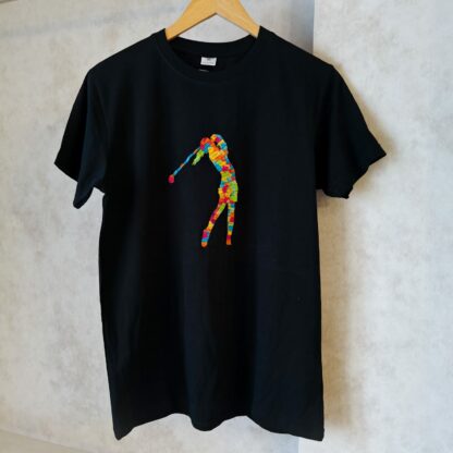Calyz Girl Golfer Black T-shirt - Image 2